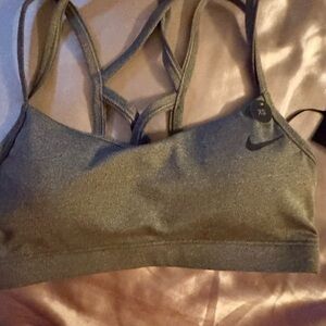 Nike Gray Strappy Sports Bra